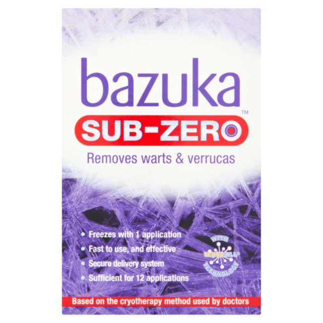 Bazuka Sub-Zero Wart & Verruca Treatment - Buy online from Platinum Pharmacy