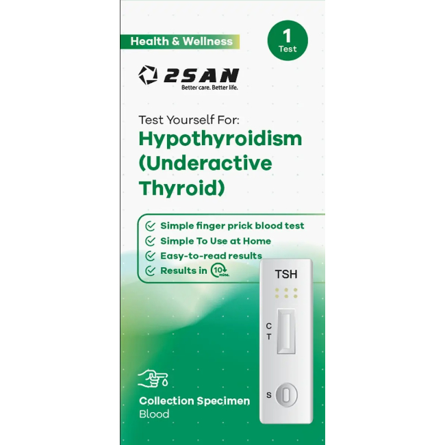2San Hypothyroidism (Underactive Thyroid) Test - Buy online from Platinum Pharmacy