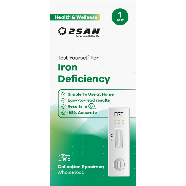 2San Iron Deficiency (Ferritin) Test - Buy online from Platinum Pharmacy