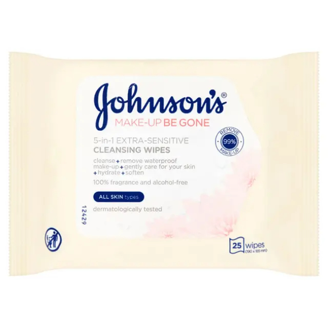 Johnson’s Make-Up Be-Gone Extra Sensitive Wipes Johnson’s Make-Up Be-Gone Extra Sensitive Wipes - Buy online from Platinum Pharmacy UK