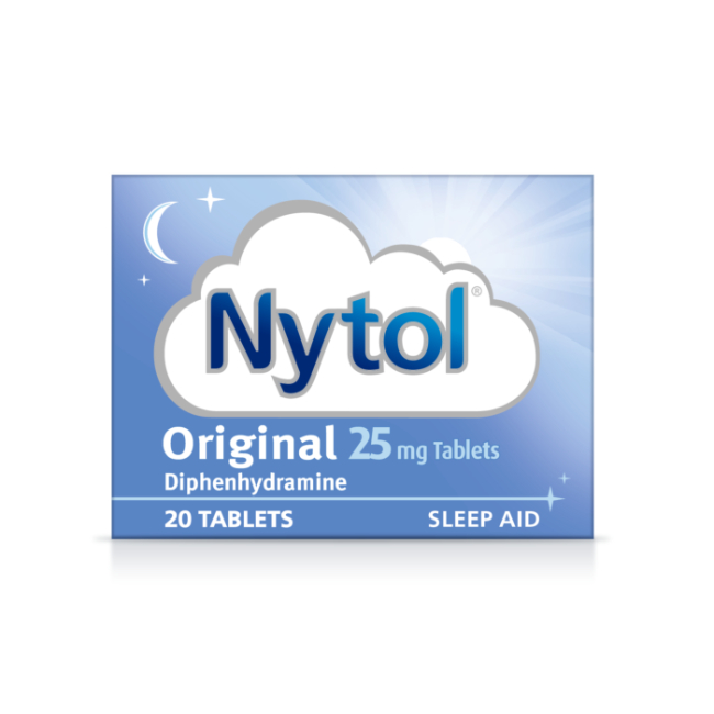Nytol Original 25mg Tablets - Buy online from Platinum Pharmacy