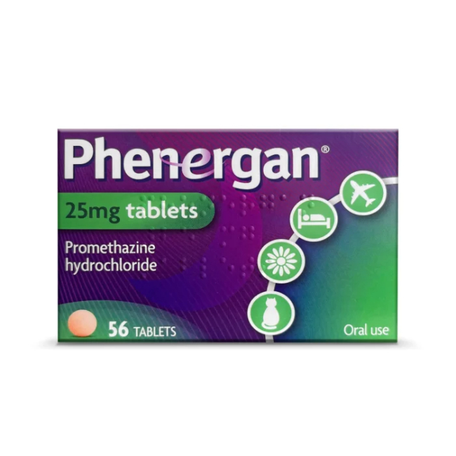 Phenergan Tablets 25mg - Buy online from Platinum Pharmacy