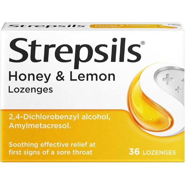 Strepsils Honey & Lemon Lozenges - Buy online from Platinum Pharmacy